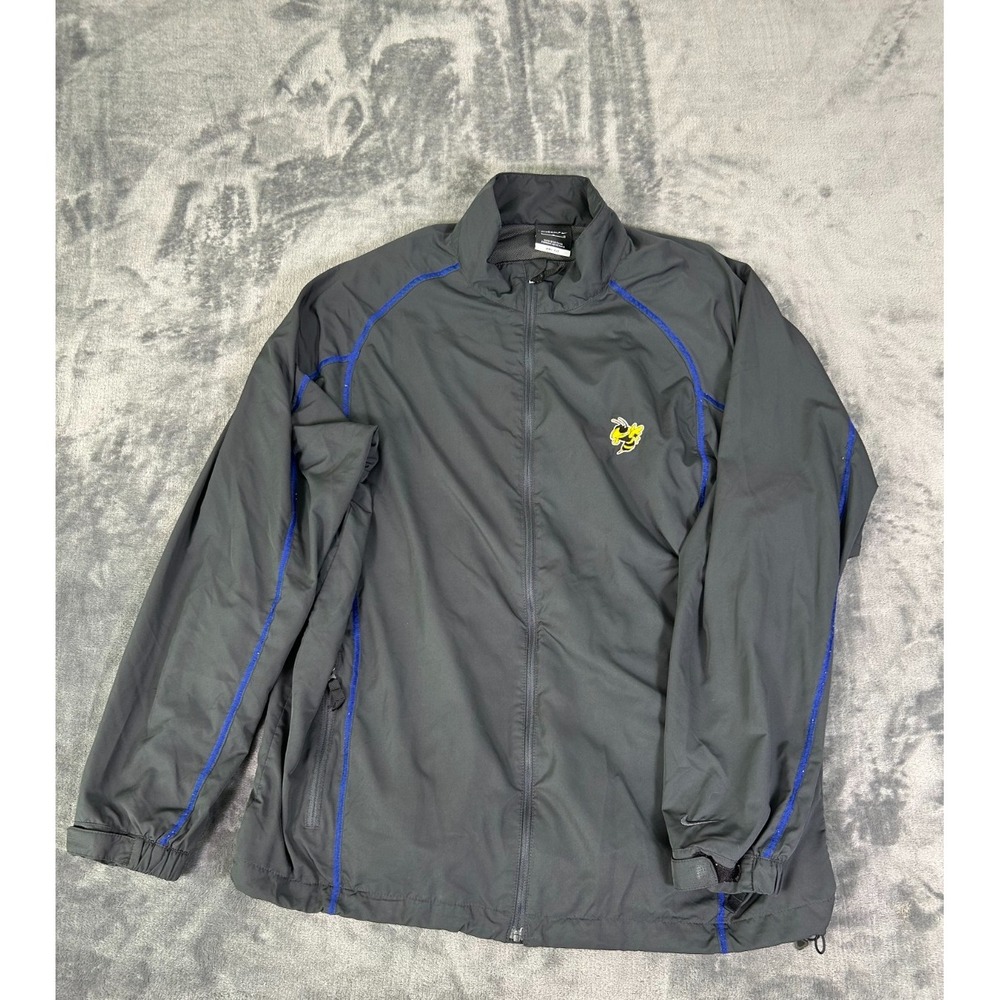 Nike Golf Detroit‎ Country Day Dri-FIT Jacket Black Blue Trim Men's Large